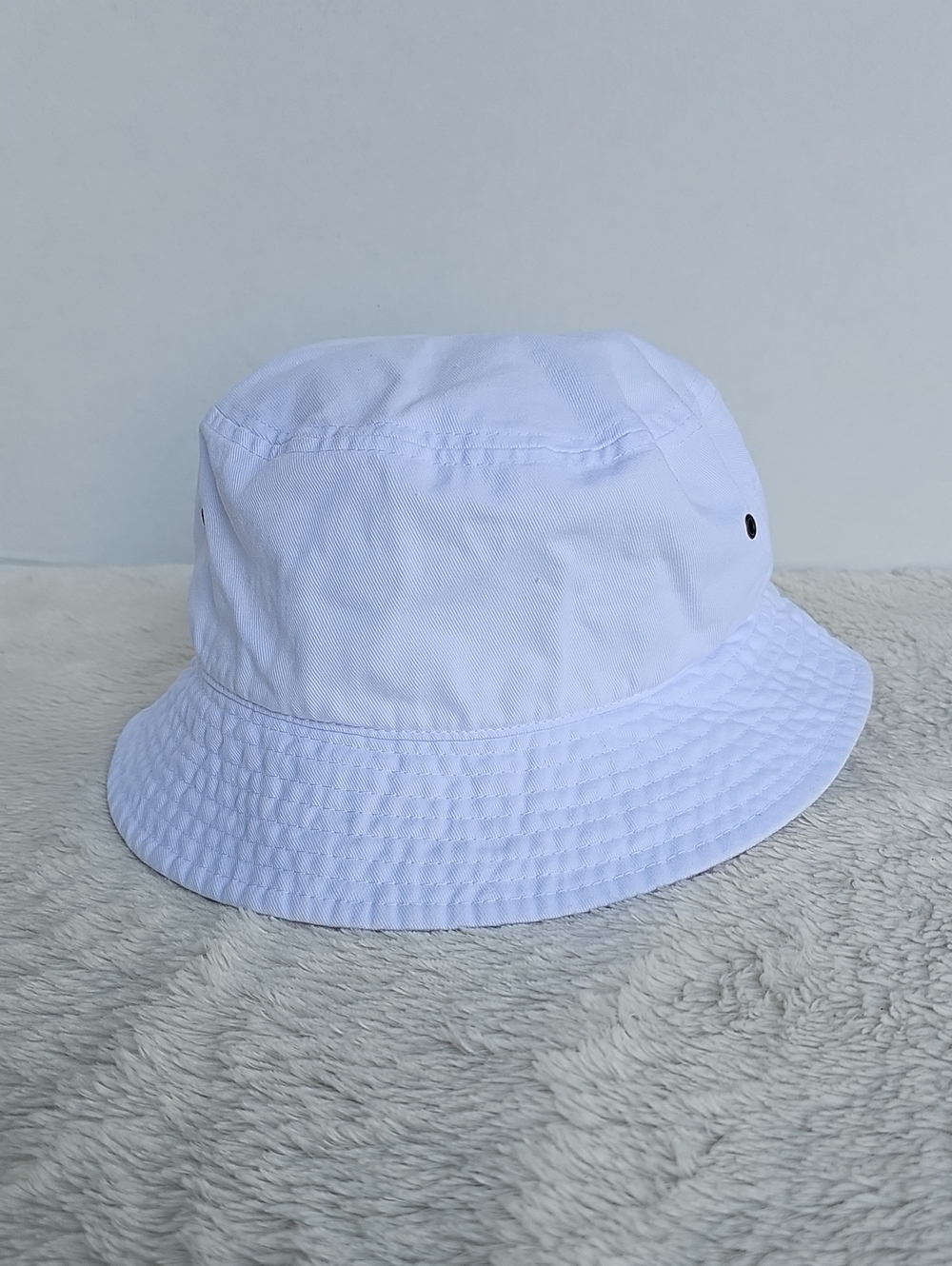 Classic White  Gelante White Summer Beach Sun Bucket Hat L/XL 100% Cotton